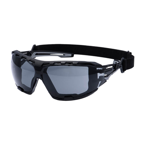 Portwest PR02 Anthracite Wraparound Plus Safety Glasses