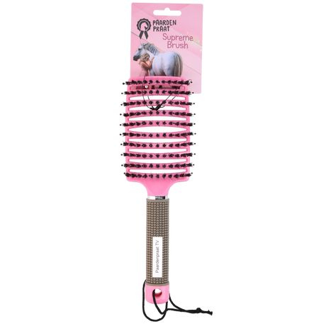 Paardenpraat Horse Supreme Borstel Pink