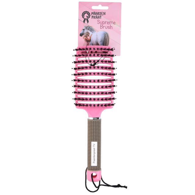 Paardenpraat Horse Supreme Borstel Pink