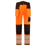Portwest PW306 PW3 Hi-Vis Stretch Holster Pocket Trousers Orange/Black
