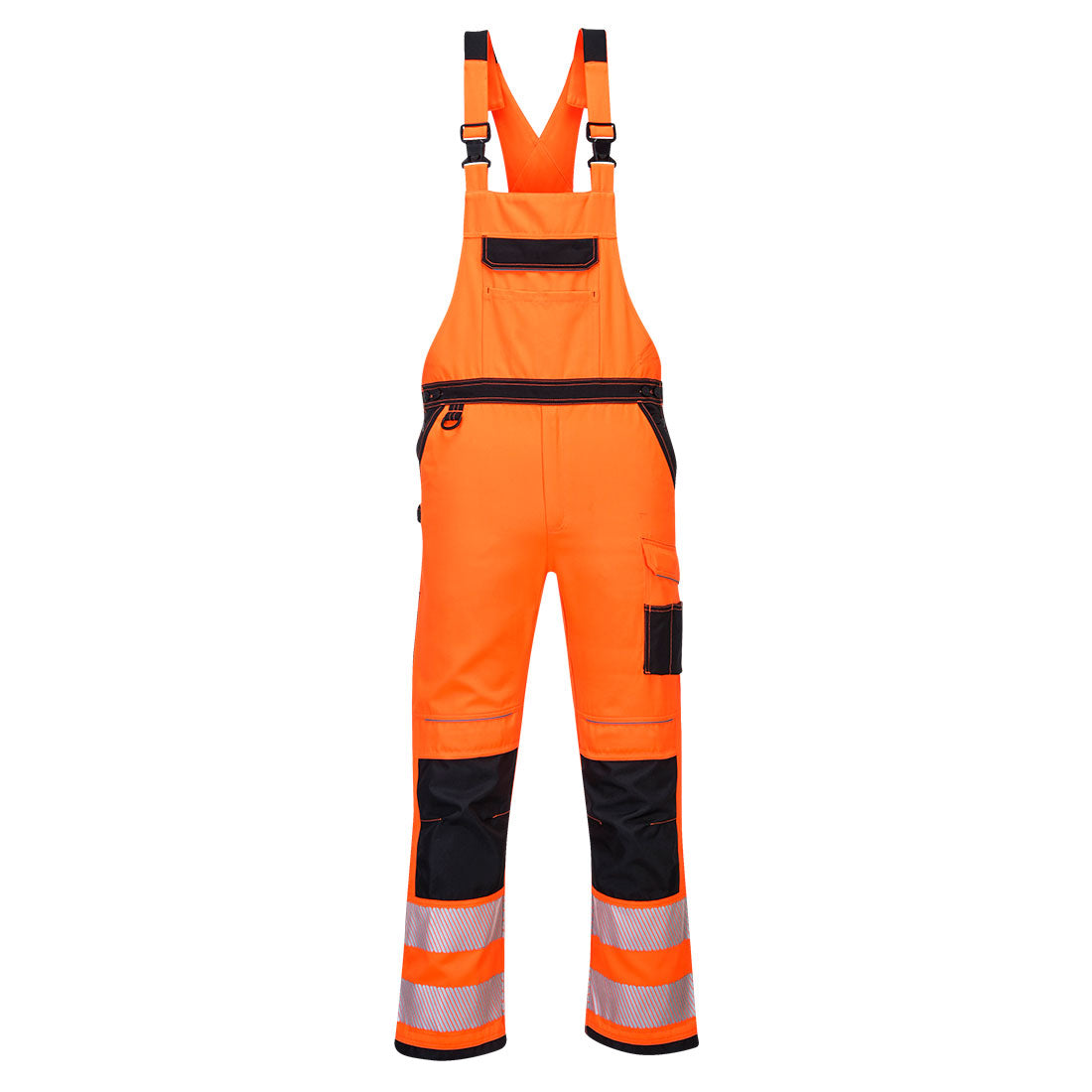 Portwest PW344 PW3 Hi-Vis Bib and Brace Orange/Black
