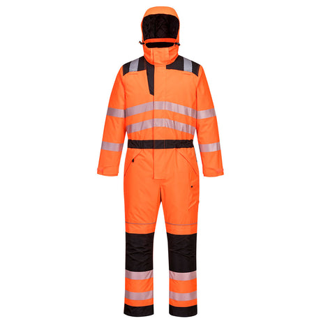 Portwest PW352 PW3 Hi-Vis Winter Coverall Orange/Black