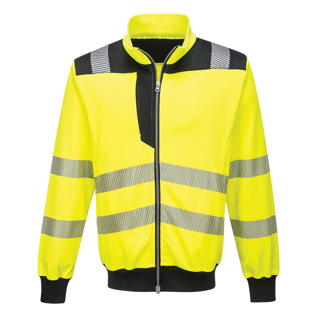 Portwest PW370 PW3 Hi-Vis Zip Sweatshirt Yellow/Black