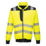 Portwest PW370 PW3 Hi-Vis Zip Sweatshirt Yellow/Black