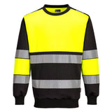 Portwest PW376 PW3 Hi-Vis Class 1 Sweatshirt Yellow/Black