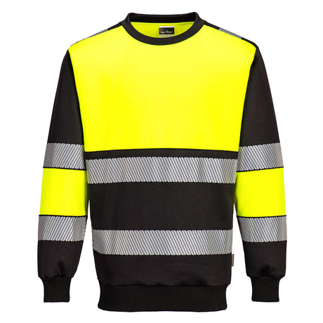 Portwest PW376 PW3 Hi-Vis Class 1 Sweatshirt Yellow/Black