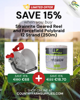 Strainrite Geared Reel + Forcefield Polybraid Strand (250m) | SAVE 15%
