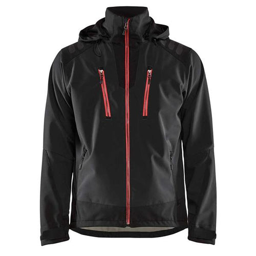 BLAKLADER 47492513 Softshell Jacket, Black/Red