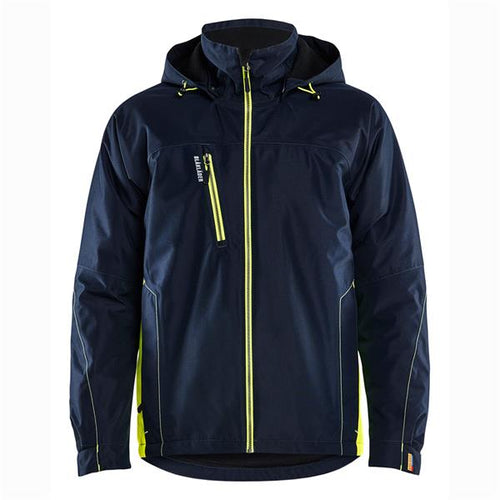 489019778633 Lightweight Lined Winter Jacket, Navy/Yellow