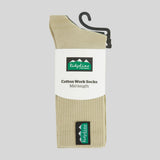Ridgeline Cotton Light Work Socks Mid Length (Pack of 3)