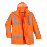 Portwest RT60 Hi-Vis Breathable Rain Traffic Jacket Orange