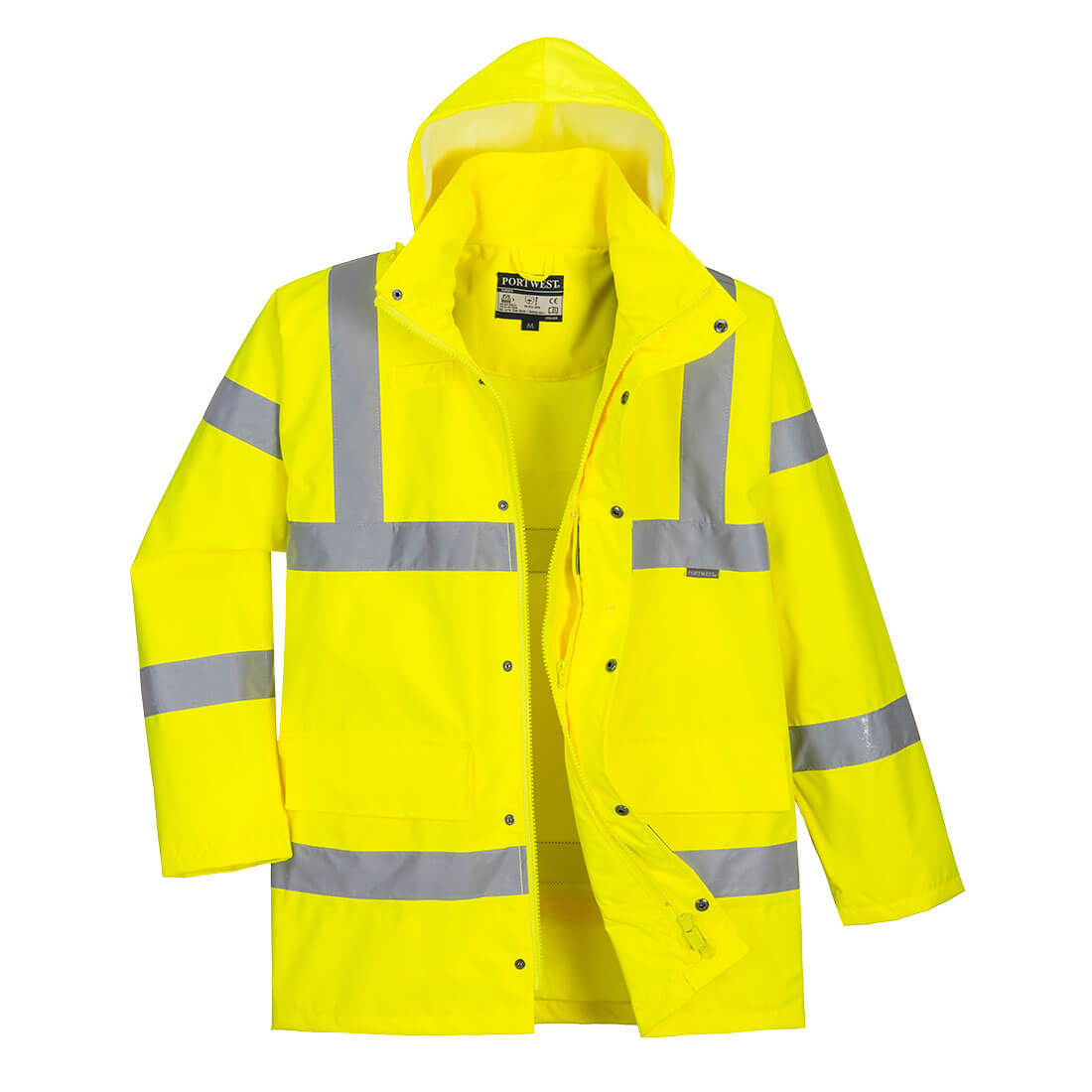 Portwest RT60 Hi-Vis Breathable Rain Traffic Jacket Yellow