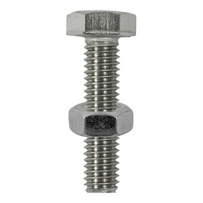 Timco Set Screw & Hex Nut - Stainless Steel