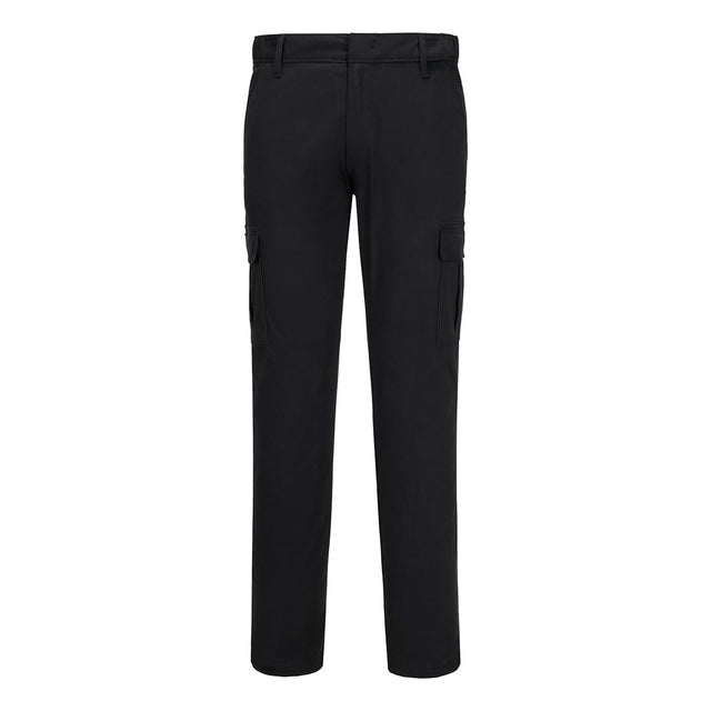 Portwest S231 Stretch Slim Fit Combat Trousers Black