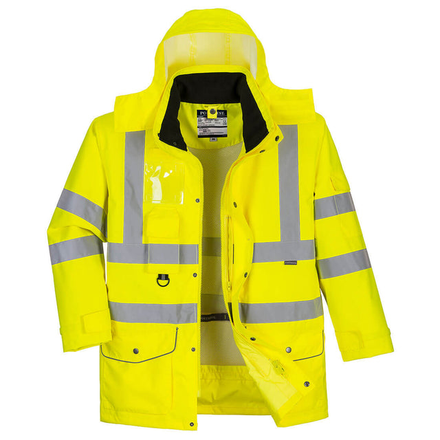 Portwest S427 Hi-Vis Breathable 7-in-1 Traffic Jacket Yellow