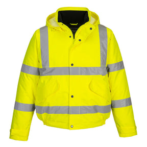 Portwest S463 Hi-Vis Winter Bomber Jacket Yellow