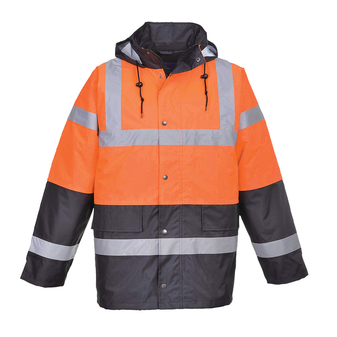 Portwest S467 Hi-Vis Contrast Winter Traffic Jacket Orange