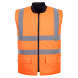 Portwest S469 Hi-Vis Reversible Bodywarmer Orange