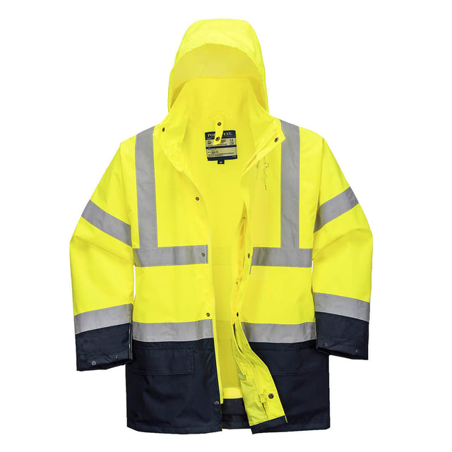Portwest S766 Hi-Vis 5-in-1 Contrast Essential Jacket Yellow/Navy
