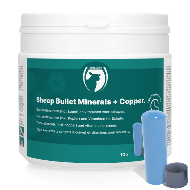 Excellent Sheep Bullet Minerals + Copper 10 pcs