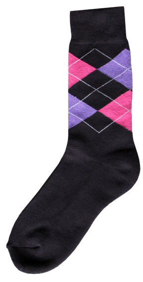 Equestrian Socks d.grey/pink/purple 43-46