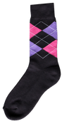 Equestrian Socks d.grey/pink/purple 43-46