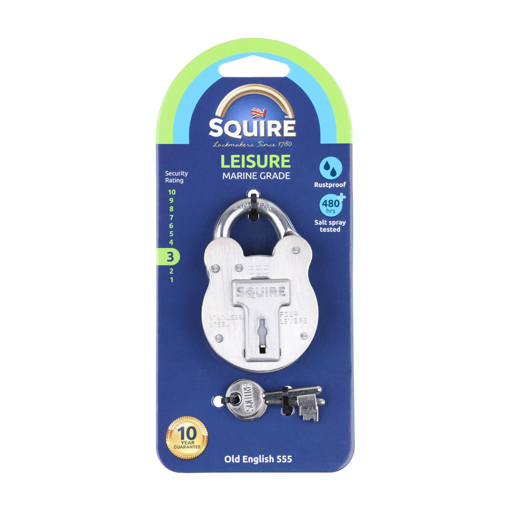 Squire Marine Grade Old English Padlock - Stainless Steel 50mm (555)