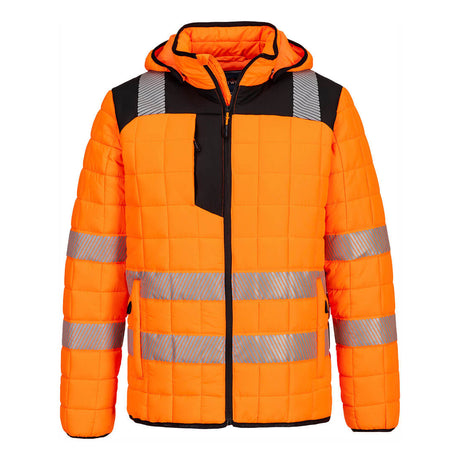 Portwest T165 PW3 Hi-Vis Square Baffle Jacket Orange/Black