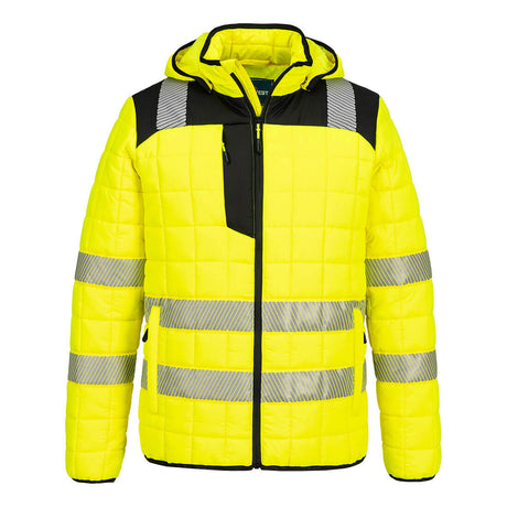 Portwest T165 PW3 Hi-Vis Square Baffle Jacket Yellow/Black