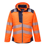 Portwest T400 PW3 Hi-Vis Winter Jacket Orange/Navy