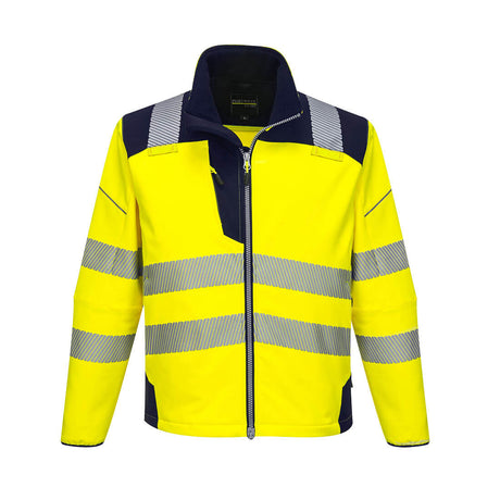 Portwest T402 PW3 Hi-Vis Softshell (3L) Yellow/Navy