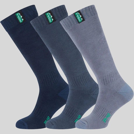 Ridgeline Cotton Work Socks Navy Multi (3 pack) – Navy