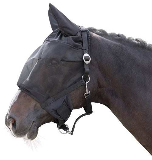 Halter with integrated fly mask