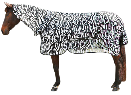 Fly & Eczema Blanket Zebra with neck-section 195cm