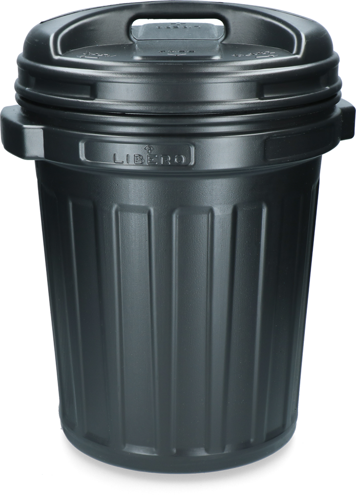 Storage Bucket with lid Black 40 litres