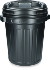 Storage Bucket with lid Black 40 litres