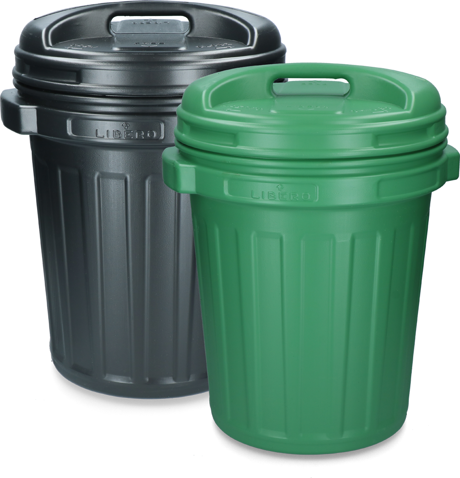 Storage Bucket with lid Black 40 litres