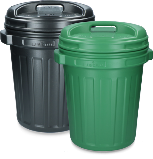 Storage Bucket with lid Black 40 litres