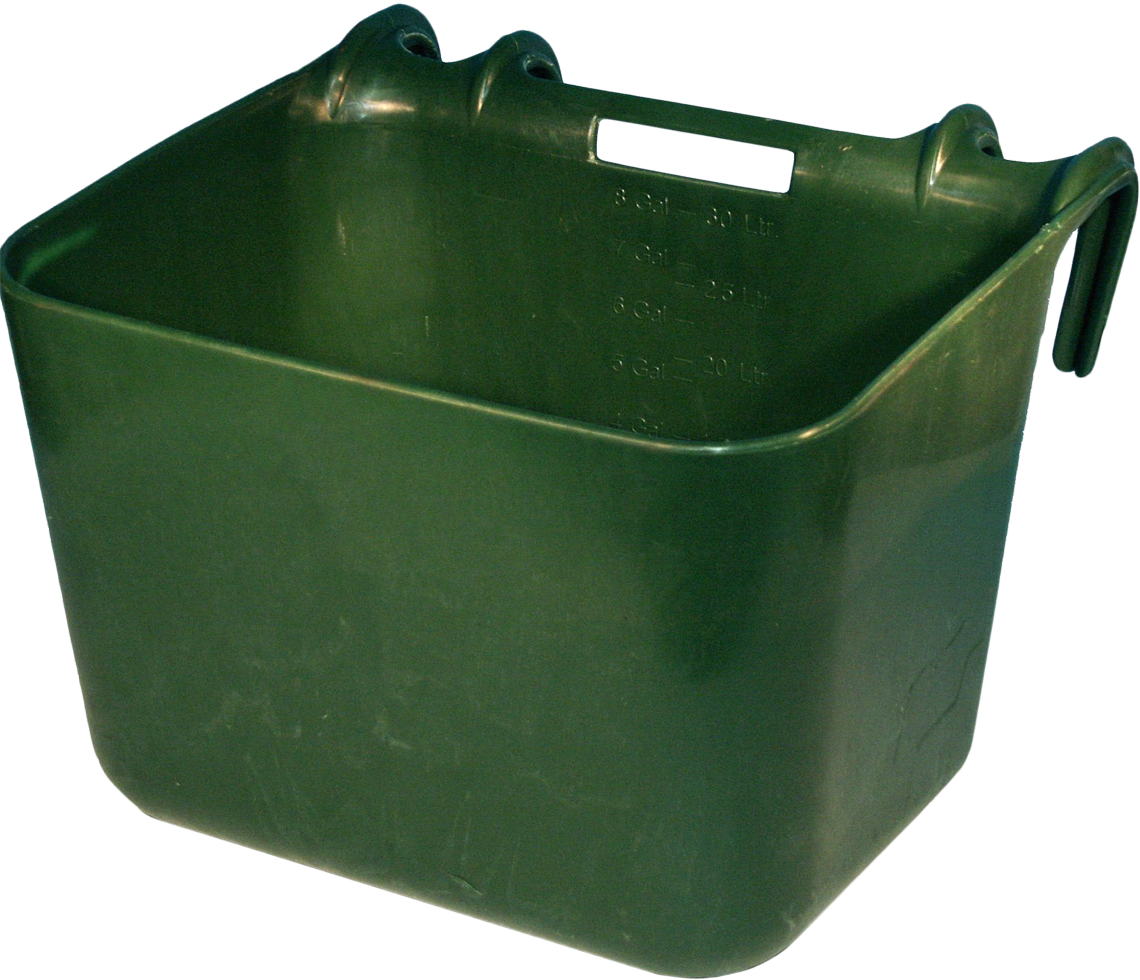 Feed trough with plastic hooks 30 L plastic