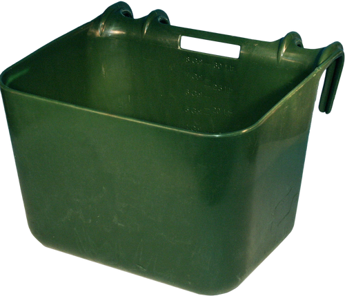 Feed trough with plastic hooks 30 L plastic
