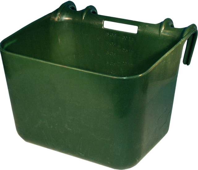 Feed trough with plastic hooks 30 L plastic