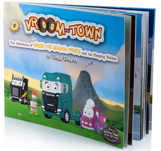 Vroom-Town: The Adventure of Vabis the Scania Truck and the Sleeping Volcano Dust