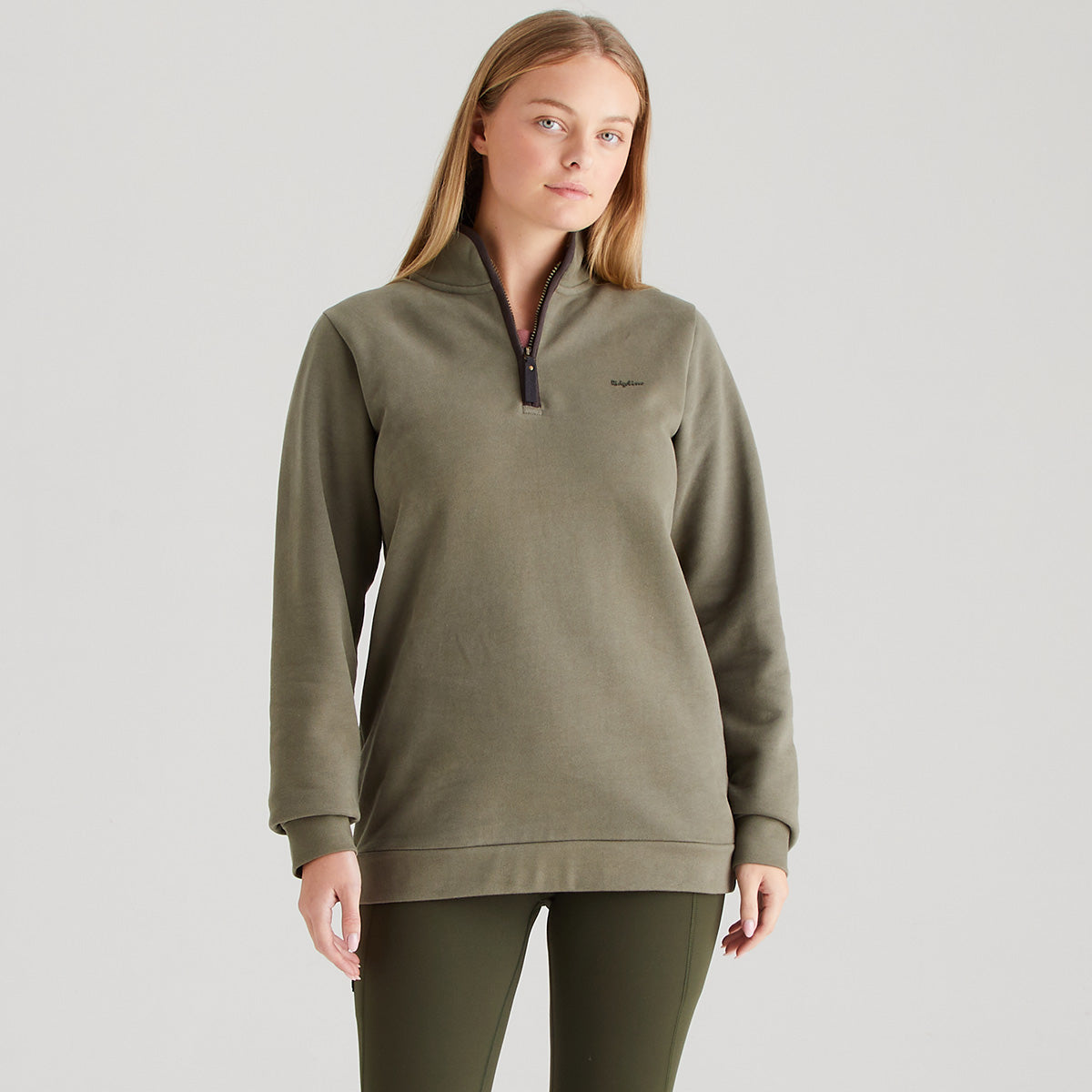 Ridgeline Women's Brancaster 1/4 Zip Top – Smokey Olive