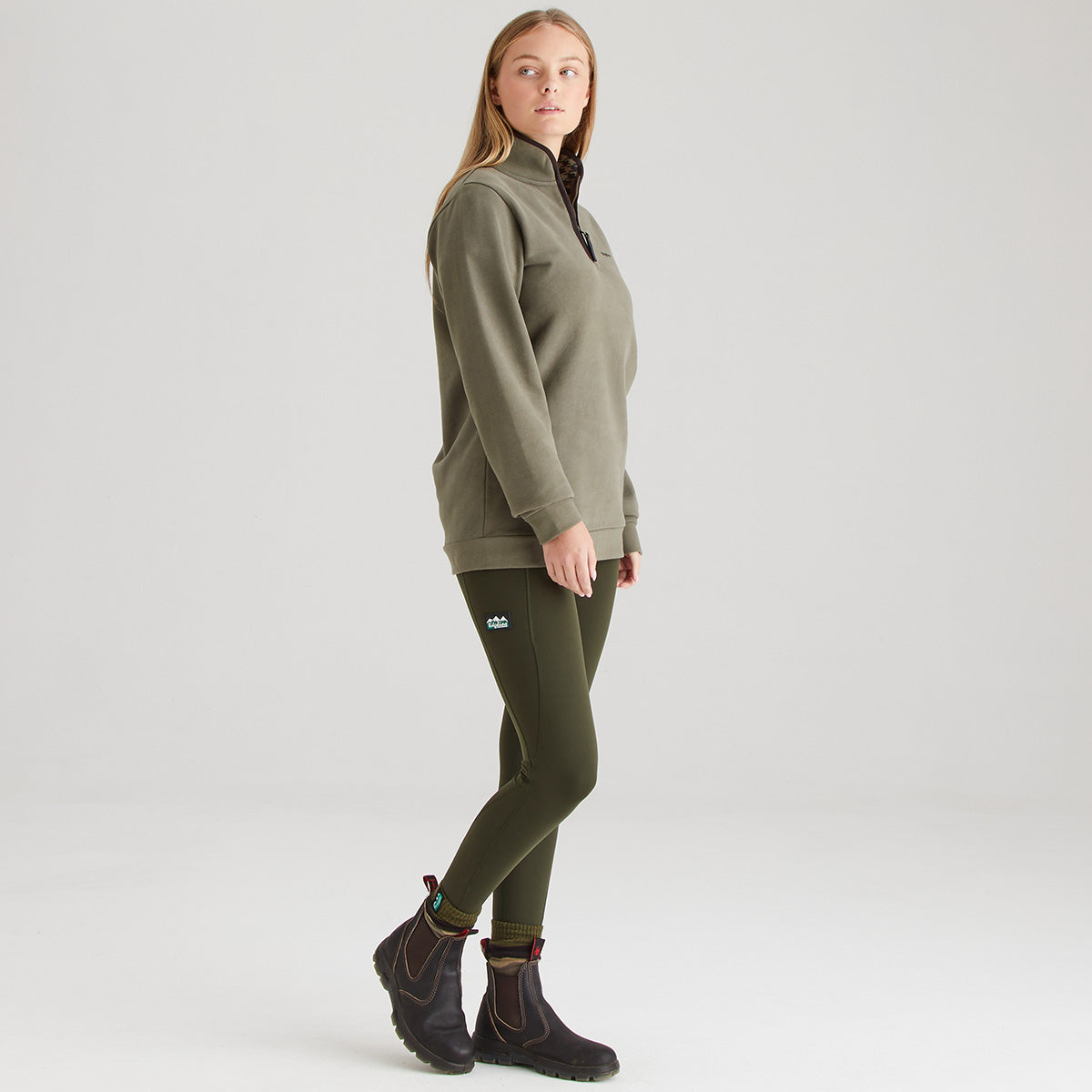 Ridgeline Women's Brancaster 1/4 Zip Top – Smokey Olive