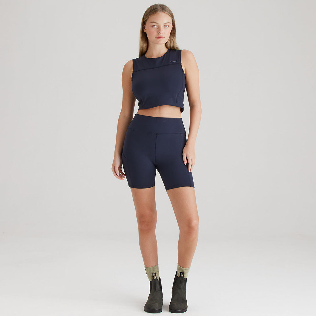 Ridgeline Women's Infinity Crop Top – Navy