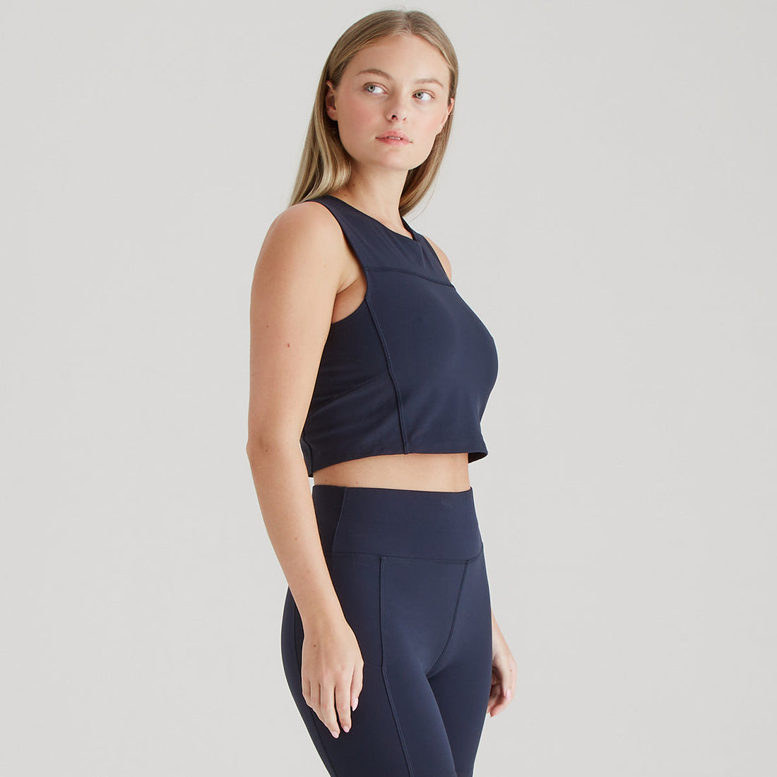 Ridgeline Women's Infinity Crop Top – Navy