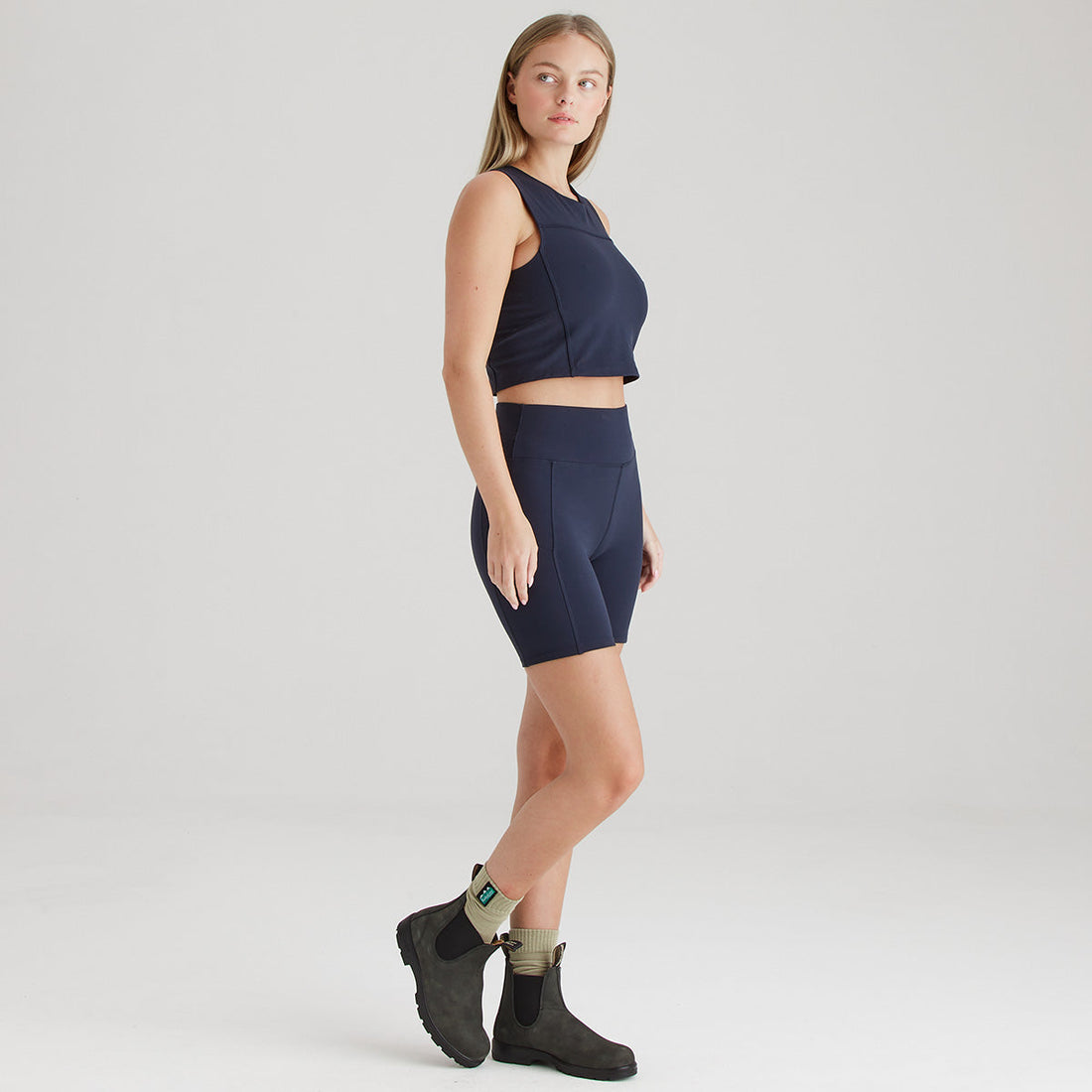 Ridgeline Women's Infinity Crop Top – Navy