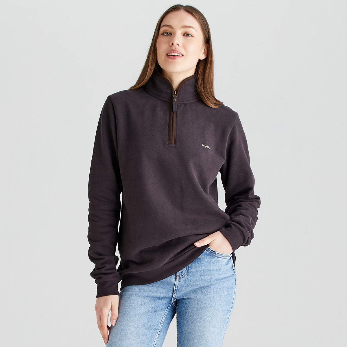 Ridgeline Women's Brancaster 1/4 Zip Top – Deep Bark