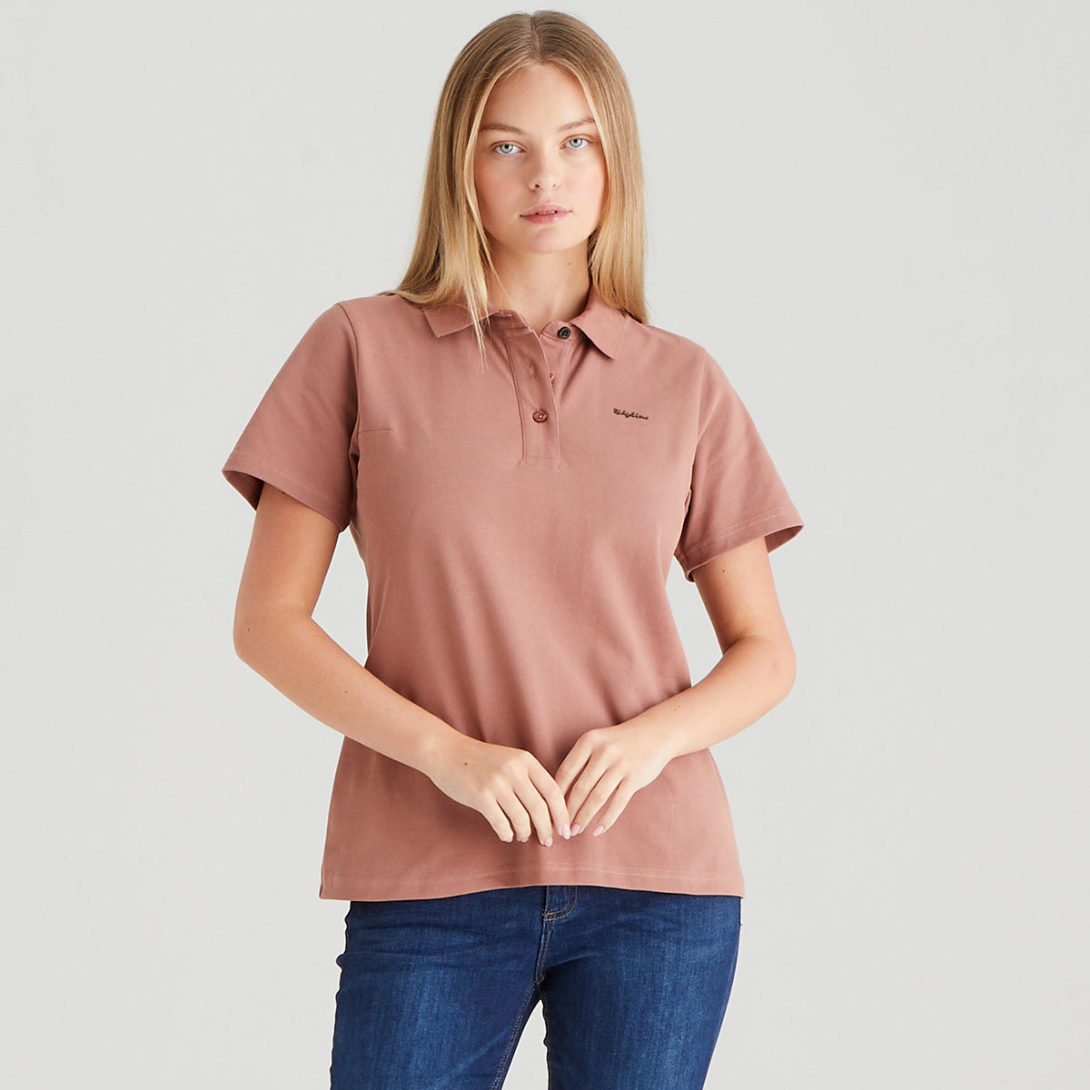 Ridgeline Women's Signature Polo Shirt – Dusky Pink