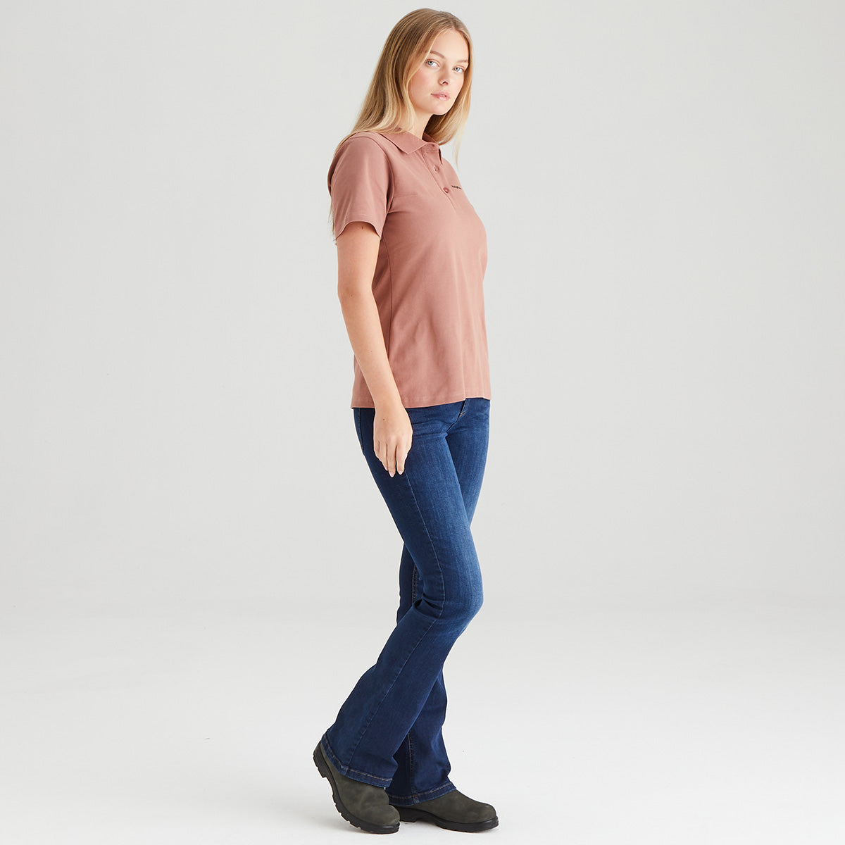 Ridgeline Women's Signature Polo Shirt – Dusky Pink
